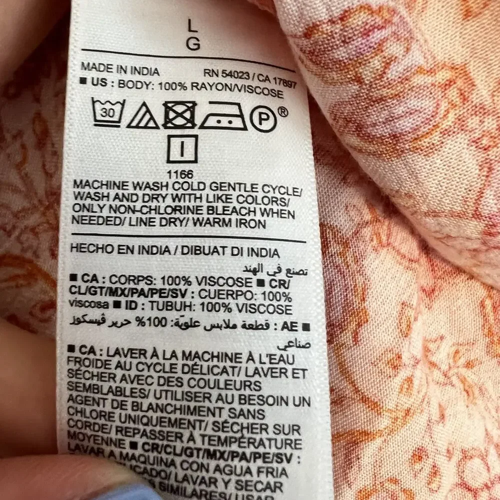 Old Navy Maxi Dress Womens Large Ditzy Floral Side‎ Cutout Hippie Boho Cottage